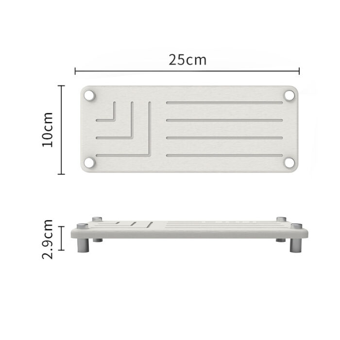 Diatomite Bathroom Storage Holder with Deflector, Grey/White, 1HP2122/1HP2123 - Image 4