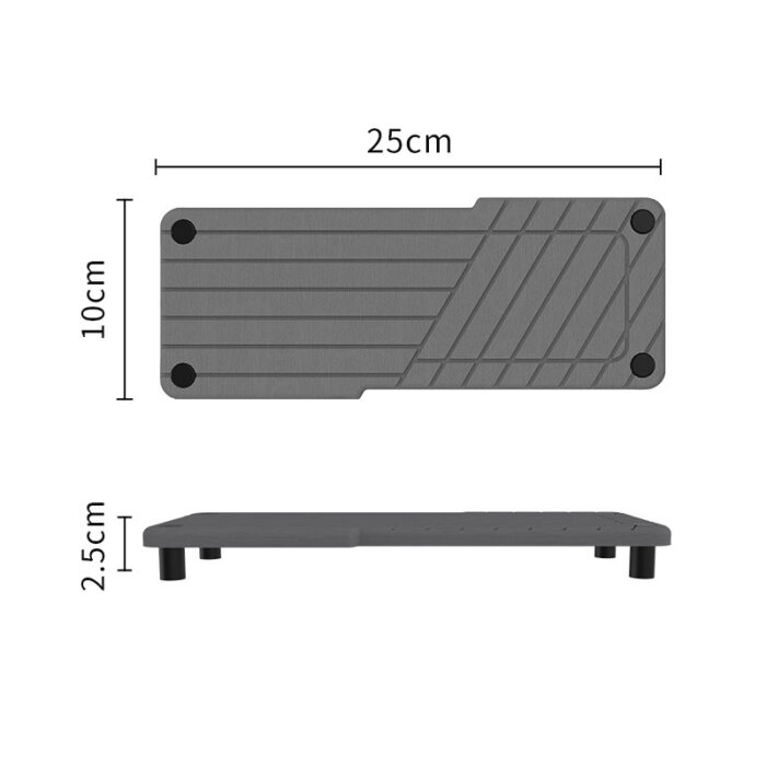 Diatomite Bathroom Storage Holder with Deflector, Grey/White, 1HP2122/1HP2123 - Image 5