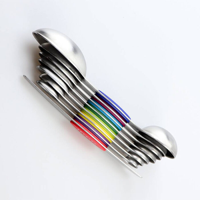 Silicone Handle Coffee Measuring Spoon Set, Dual Sided, Magnet, 8pcs MC132A - Image 5