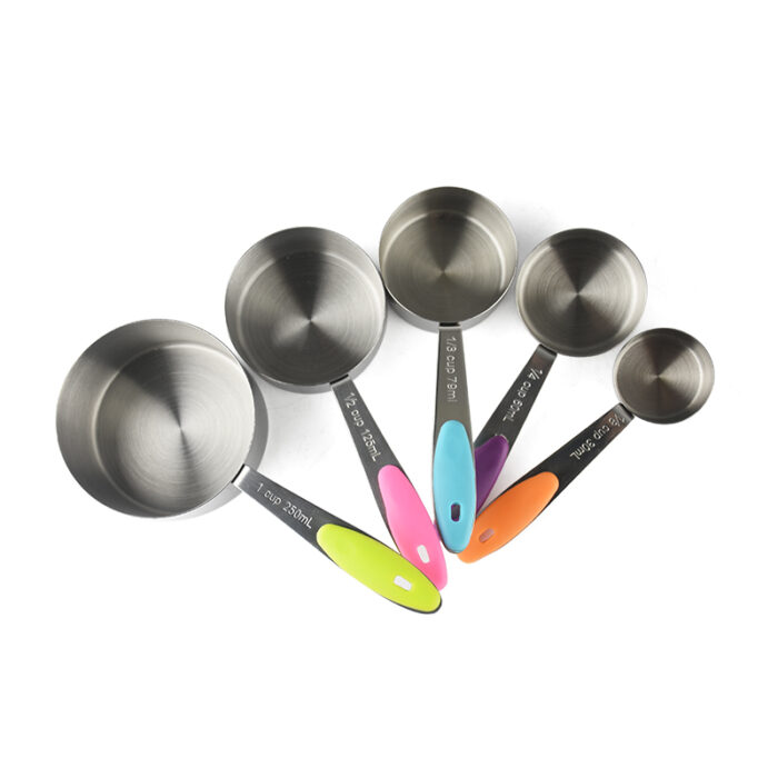 Measuring Scoop Measuring Cup Set, Stainless Steel, Dual Scale, Bpa Free, SY-116 - Image 4