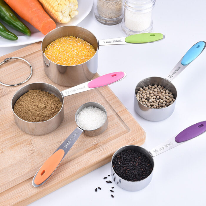 Measuring Scoop Measuring Cup Set, Stainless Steel, Dual Scale, Bpa Free, SY-116 - Image 6