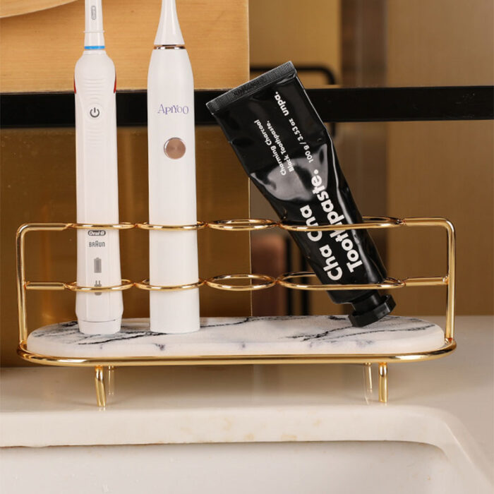 Marble Pattern Diatom Mud Toothbrush Holder, Bathroom Organiser 1HP2127 - Image 3
