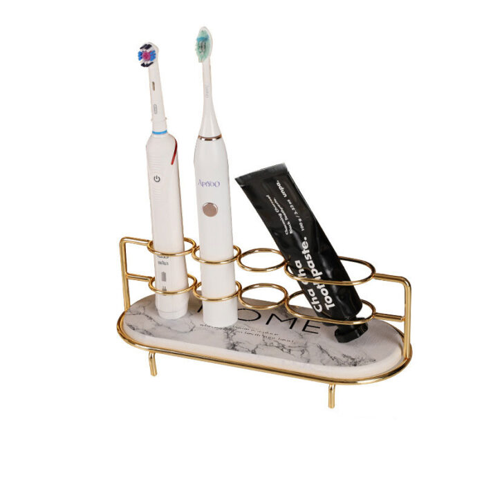 Marble Pattern Diatom Mud Toothbrush Holder, Bathroom Organiser 1HP2127 - Image 2