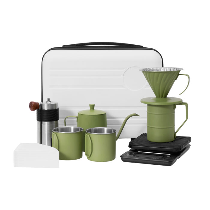 Camping Pour Over Coffee Maker Set, Travel Bag, 8 in 1, 1CP2381-8 - Image 2