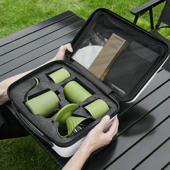 Camping Pour Over Coffee Maker Set, Travel Bag, 8 in 1, 1CP2381-8 - Image 3