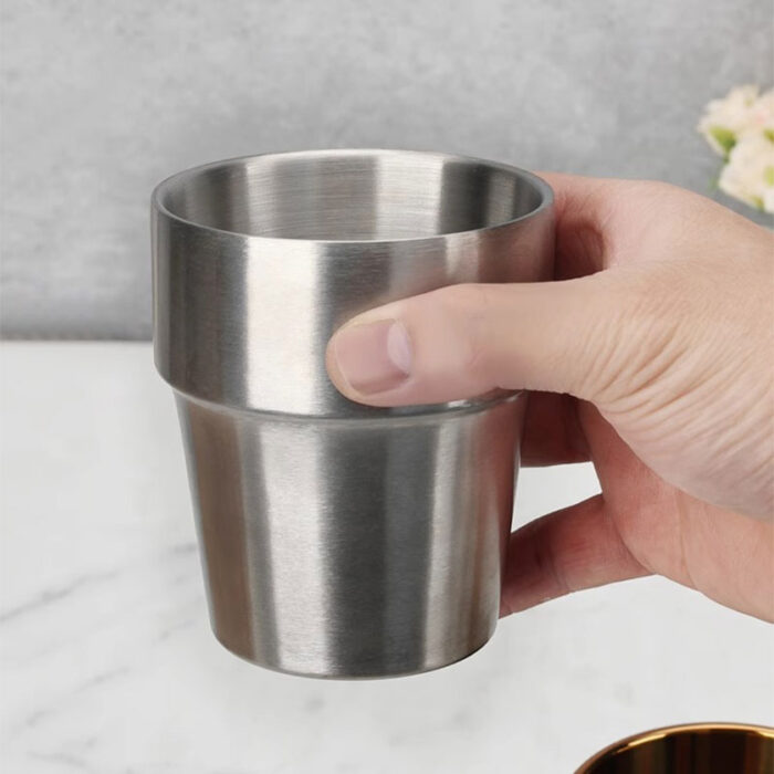 Insulated Double Walled Cup of Coffee Tea, Stainless Steel, 1CP2393 - Image 6