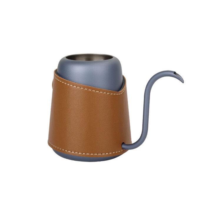 Travel Handleless Hand Drip Coffe Kettle, Stainless Steel, Leather Sleeve, 1CP2394 - Image 2