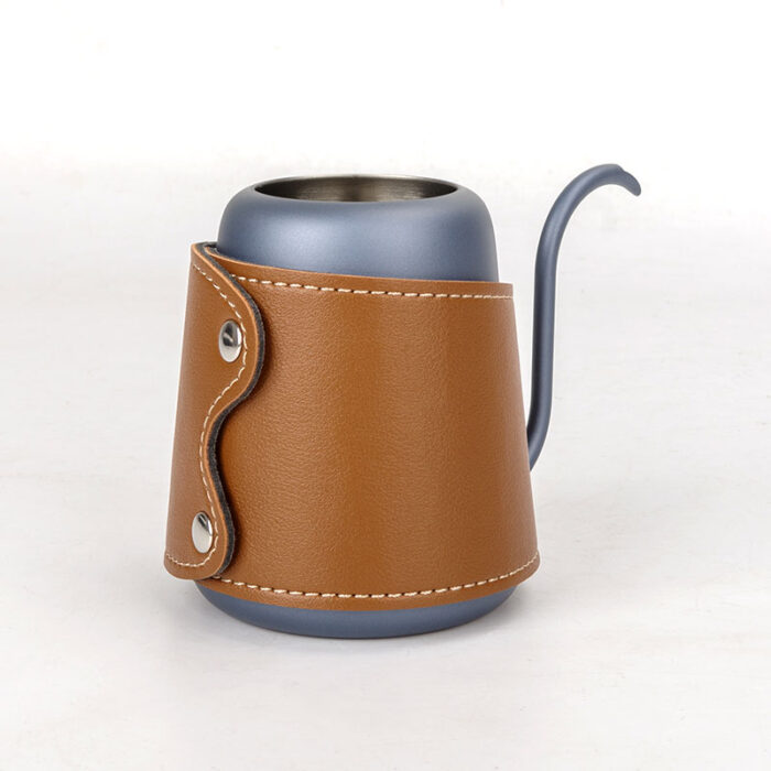 Travel Handleless Hand Drip Coffe Kettle, Stainless Steel, Leather Sleeve, 1CP2394 - Image 3