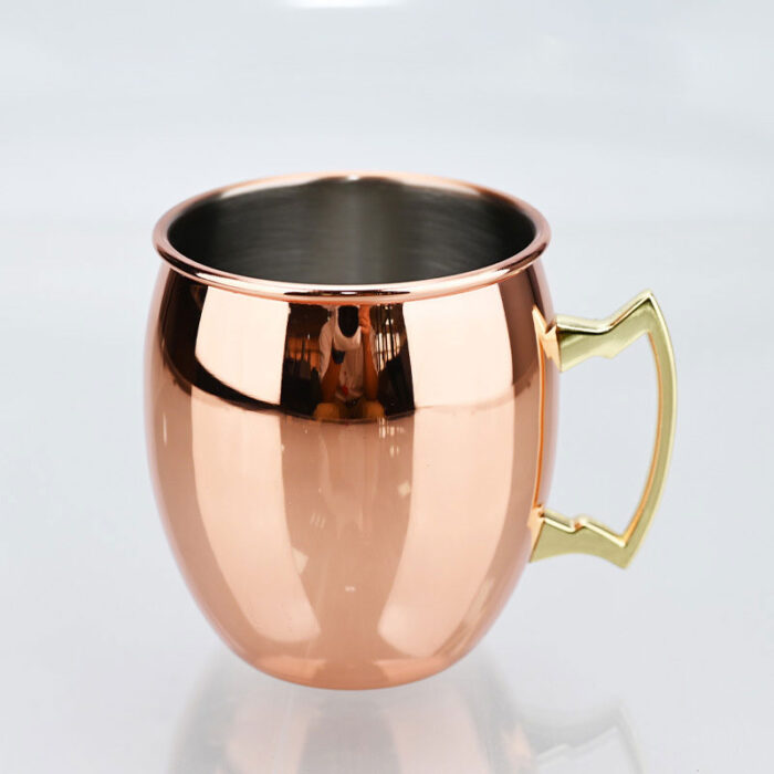 Gold Hammered Moscow Mule Mugs, 304 Stainless Steel, with Handle, CM30 - Image 4