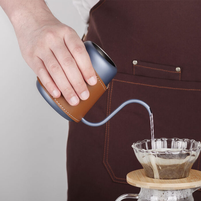 Travel Handleless Hand Drip Coffe Kettle, Stainless Steel, Leather Sleeve, 1CP2394 - Image 9