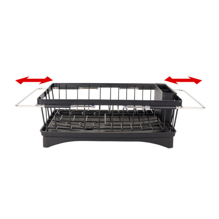 Dual-Use Telescopic Bracket Dish Drying Rack in Sink, Drainboard With Drainpipe, SR1107 - Image 2