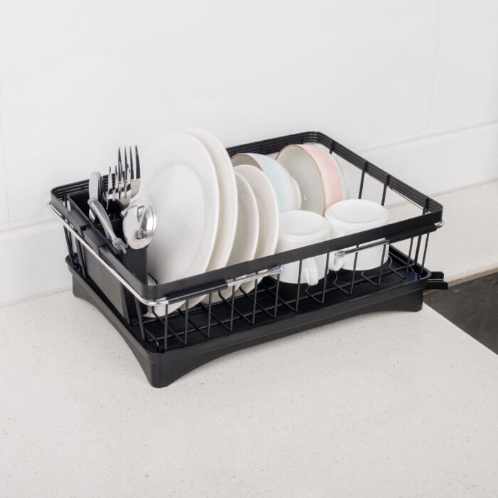 Dual-Use Telescopic Bracket Dish Drying Rack in Sink, Drainboard With Drainpipe, SR1107 - Image 5