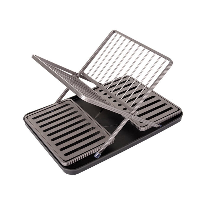 Aluminum Folding Dish Drying Rack, Drainboard with Drainpipe, SR1106 - Image 2