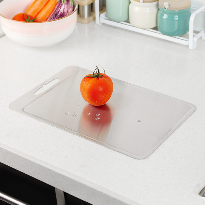 304 Stainless Steel Cutting Board with Grooved, Preventing Spills, 1KP2246