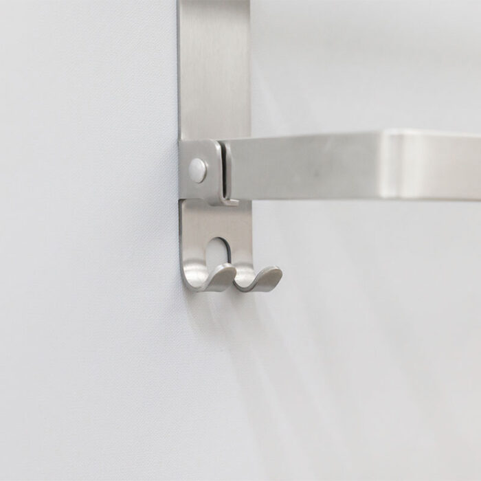Stainless Steel Tower Shelf Towel Hanger, 2 Tiers, Folding, Wall Mount, BR95608 - Image 6