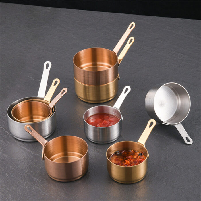 Stainless Steel Dipping Sauce Cups Set with Long Handle, 2/2.7/3.4oc, 1HP2158 - Image 3