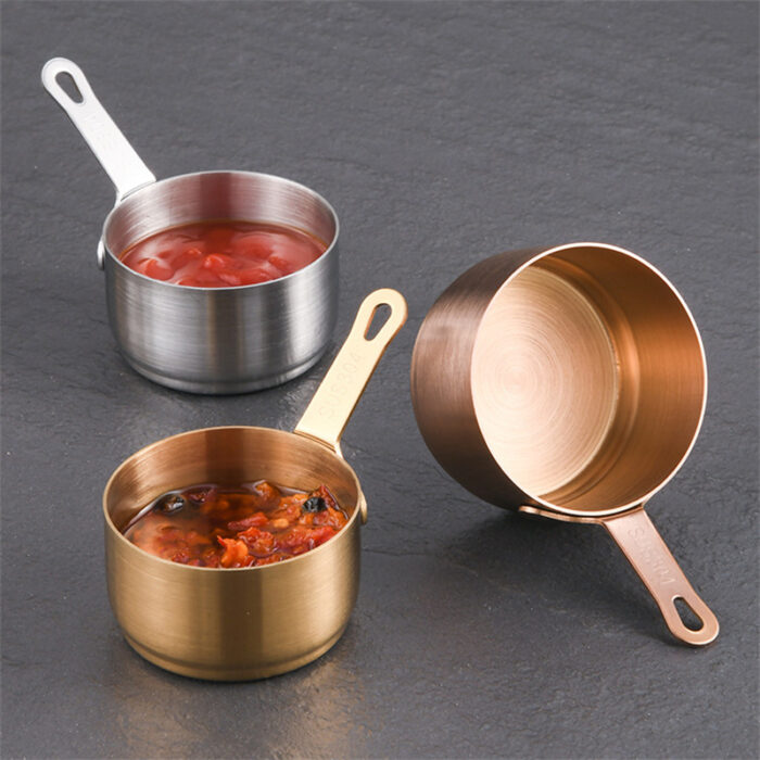 Stainless Steel Dipping Sauce Cups Set with Long Handle, 2/2.7/3.4oc, 1HP2158