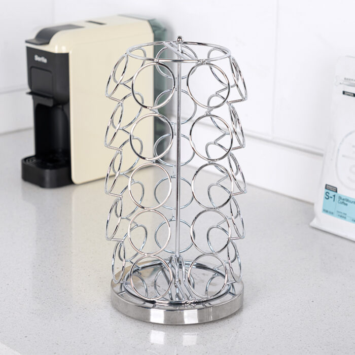 Spins 360-Degrees Dolce Gusto Coffee Pod Holder, Metal, Counter, 35pcs CH6001 - Image 4
