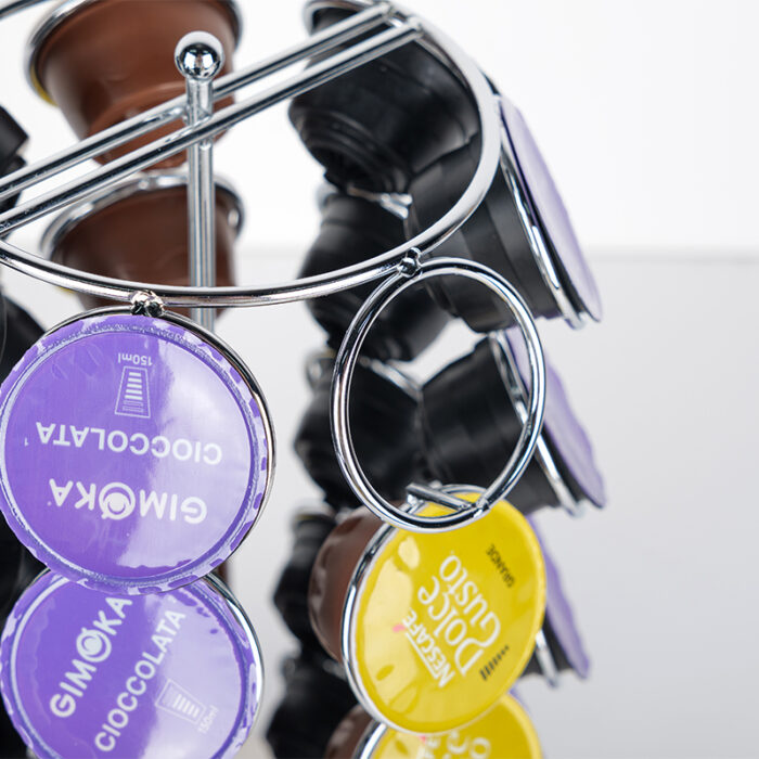 Spins 360-Degrees Dolce Gusto Coffee Pod Holder, Metal, Counter, 35pcs CH6001 - Image 5