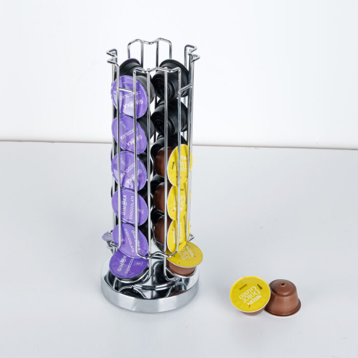 Coffee Pod Holder Stand for Nespresso Dolce Gusto Capsule, Metal, Counter, 24pcs CH6002