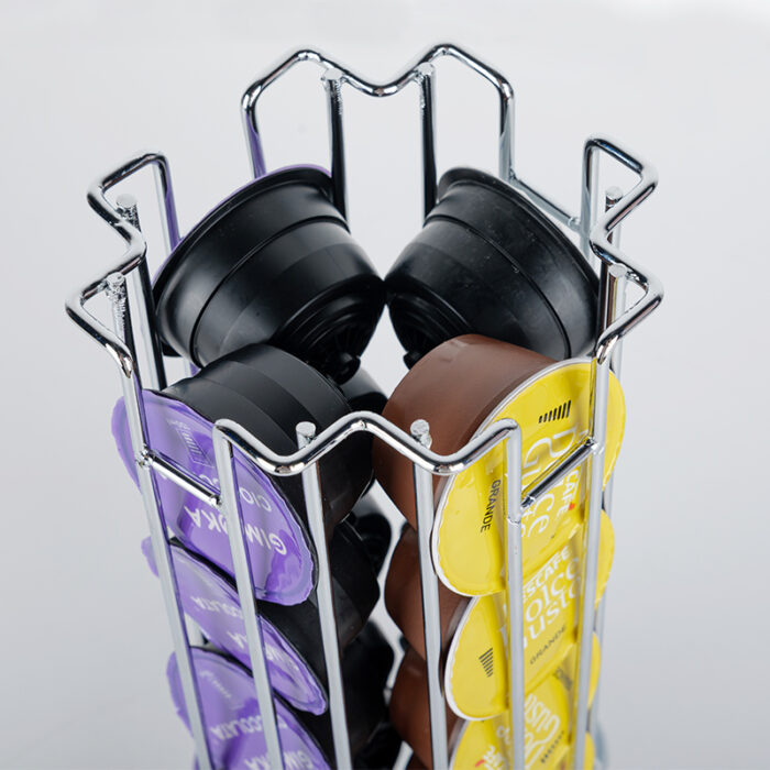Coffee Pod Holder Stand for Nespresso Dolce Gusto Capsule, Metal, Counter, 24pcs CH6002 - Image 5