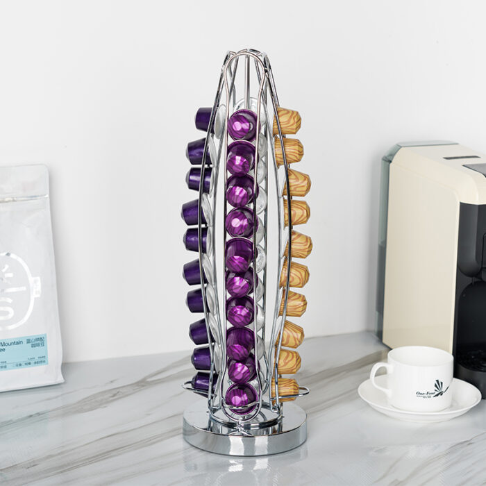 Coffee Capsule Storage Rack with Nespresso OriginalLine, Metal, Counter, 40pcs CH6003