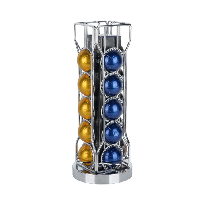 360° Rotating Vertuo Pod Holder Carousel Stand, Metal, Counter, 30pcs CH6004 - Image 2
