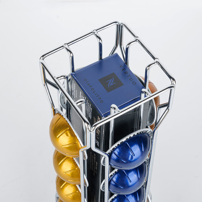 360° Rotating Vertuo Pod Holder Carousel Stand, Metal, Counter, 30pcs CH6004 - Image 7