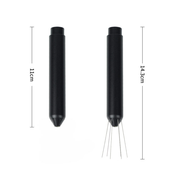 Espresso Distribution Tool With Retractable Needles, Black, Espresso Accessories, 1CP2409 - Image 3