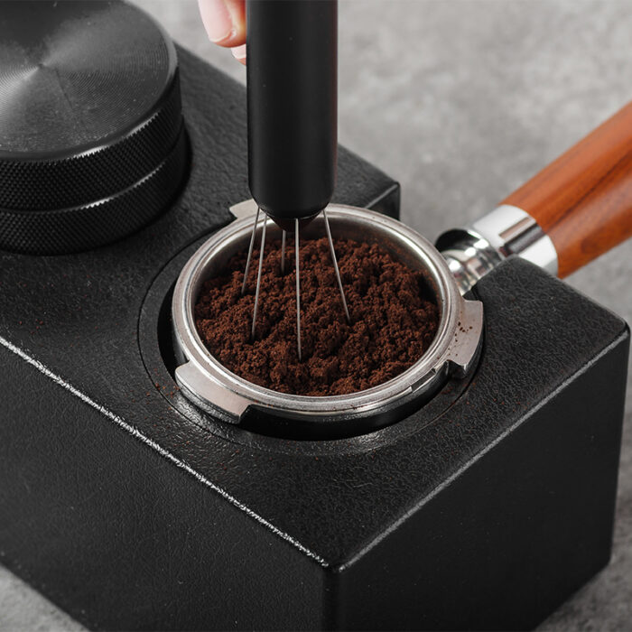 Espresso Distribution Tool With Retractable Needles, Black, Espresso Accessories, 1CP2409 - Image 6