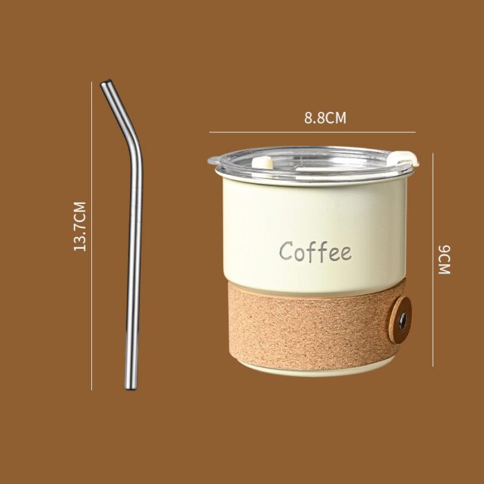 Car Tumblers Coffee Mug With Lid and Straw, Camping, Stainless Steel, 1CP2410 - Image 7