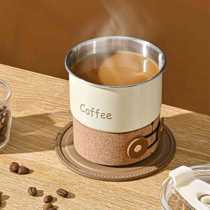 Car Tumblers Coffee Mug With Lid and Straw, Camping, Stainless Steel, 1CP2410