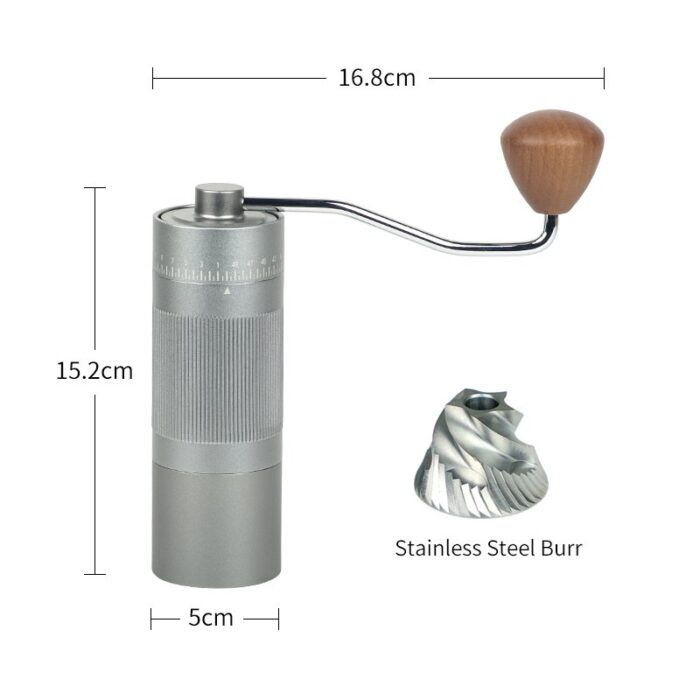 External Adjustable Settings Manual Coffee Grinder, Stainless Steel Burr, 1CP2411 - Image 7