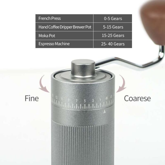 External Adjustable Settings Manual Coffee Grinder, Stainless Steel Burr, 1CP2411 - Image 4