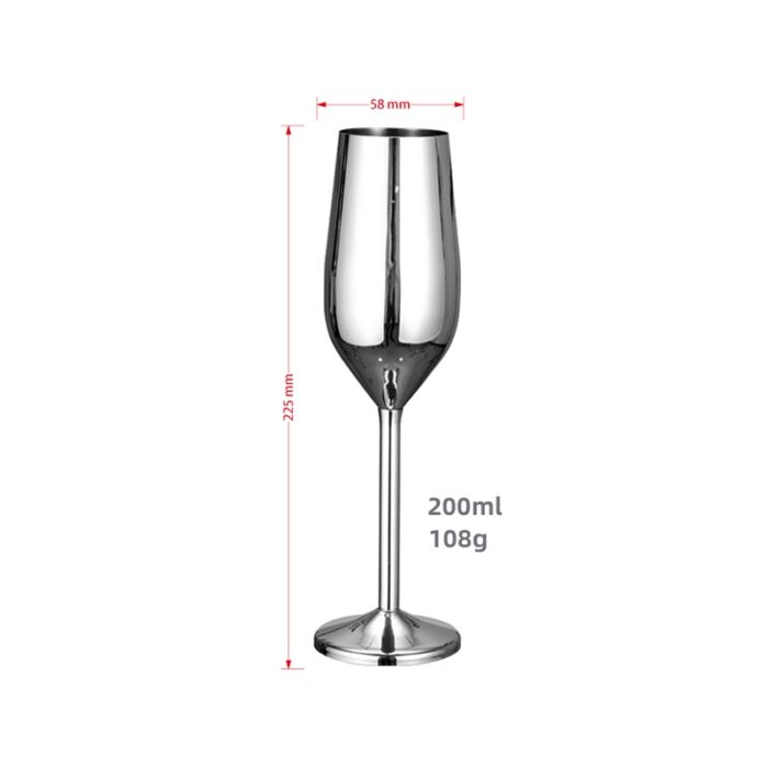 Stainless Steel Champagne Flutes,Wedding and Party ,200ml, 1DV2113 - Image 8