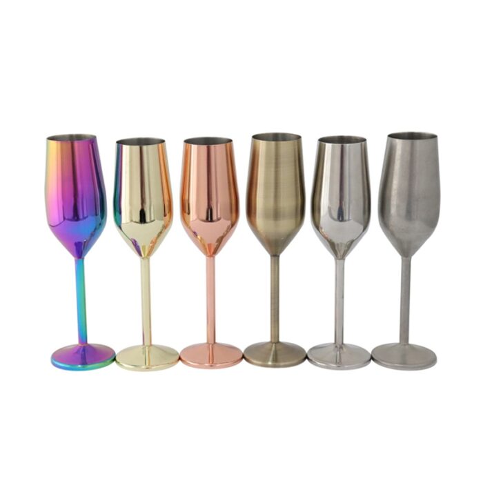 Stainless Steel Champagne Flutes,Wedding and Party ,200ml, 1DV2113 - Image 2