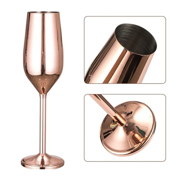 Stainless Steel Champagne Flutes,Wedding and Party ,200ml, 1DV2113 - Image 3