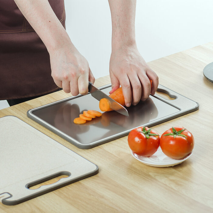 Titanium and Wheat Straw PP Double Sided Chopping Board with Knife Sharpener 1KP2251 - Image 8