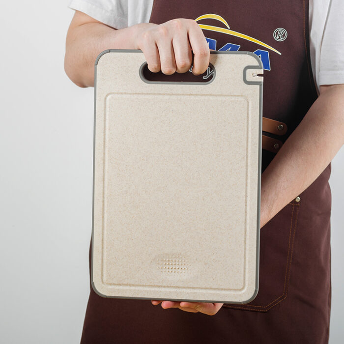 Titanium and Wheat Straw PP Double Sided Chopping Board with Knife Sharpener 1KP2251 - Image 7