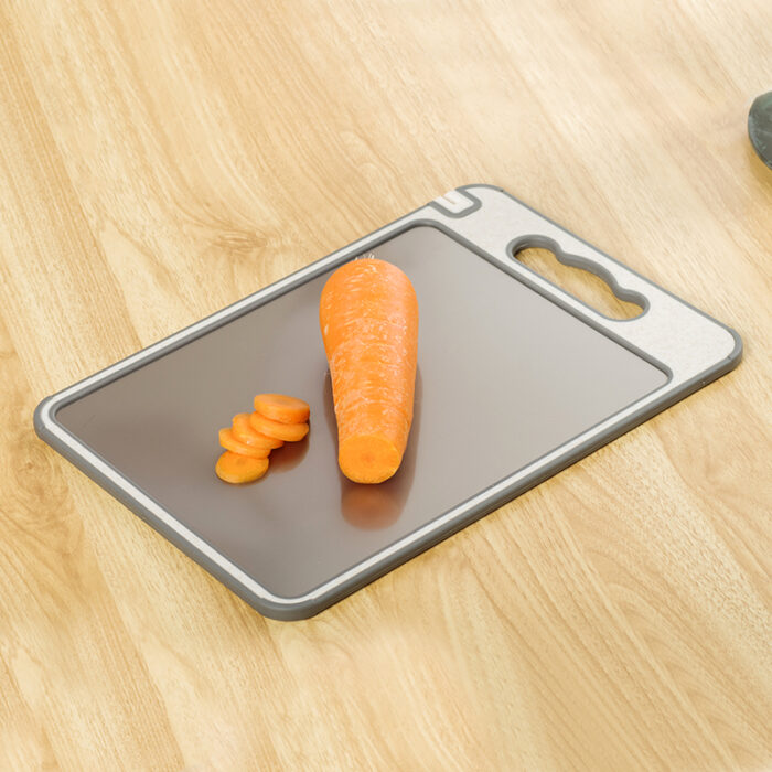 Titanium and Wheat Straw PP Double Sided Chopping Board with Knife Sharpener 1KP2251