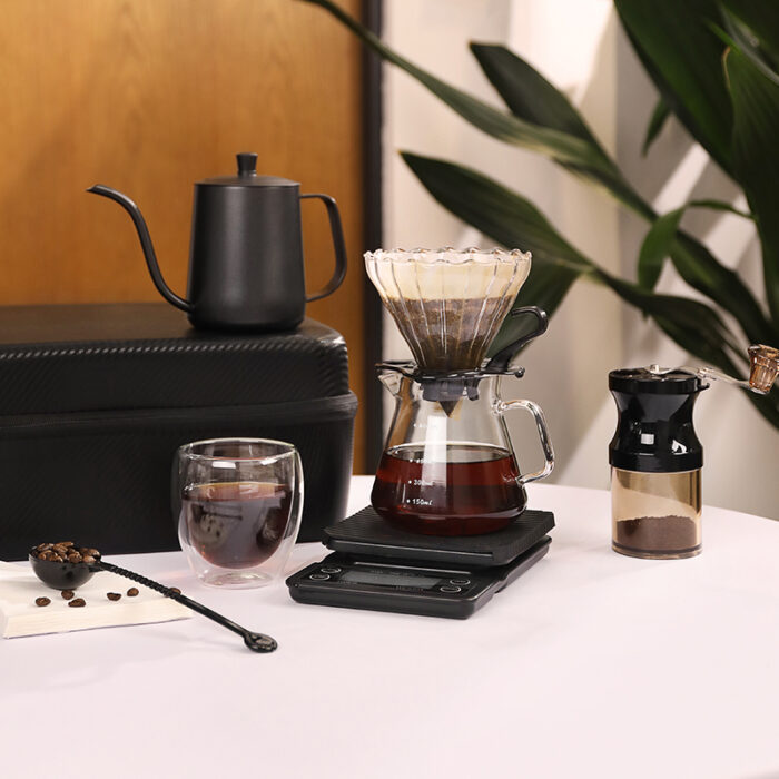 Pour Over Coffee Maker Kit with Carry Case, 8-piece All-in-one, A160 - Image 8