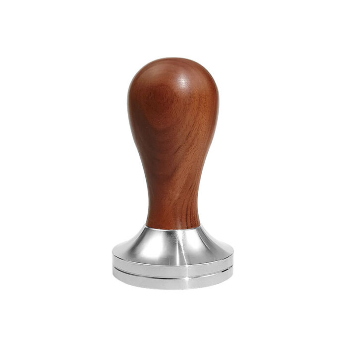 Coffee Tamper Espresso Press, Wooden Handle, Stainless Steel Base A165 - Image 2