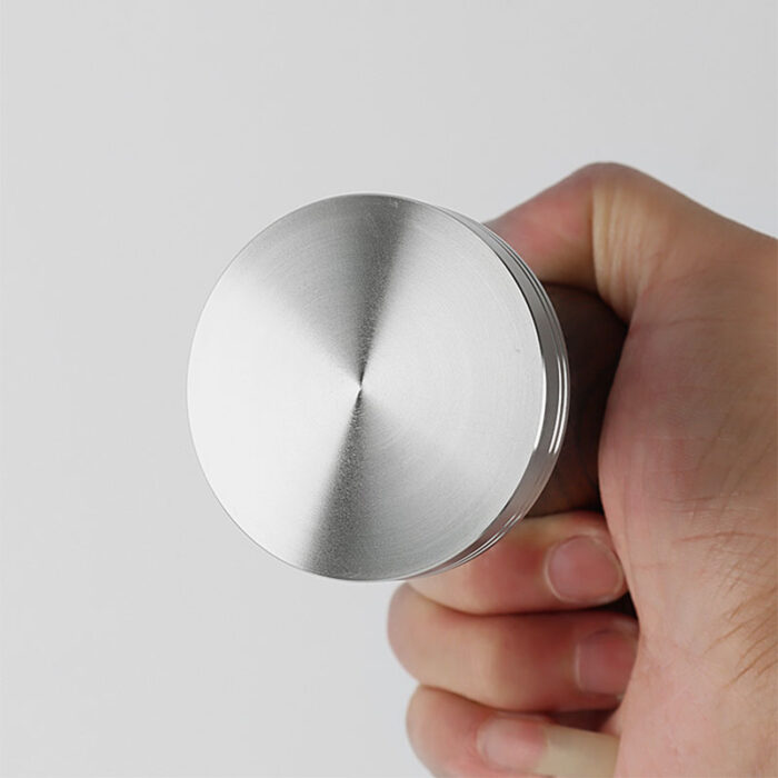 Coffee Tamper Espresso Press, Wooden Handle, Stainless Steel Base A165 - Image 3