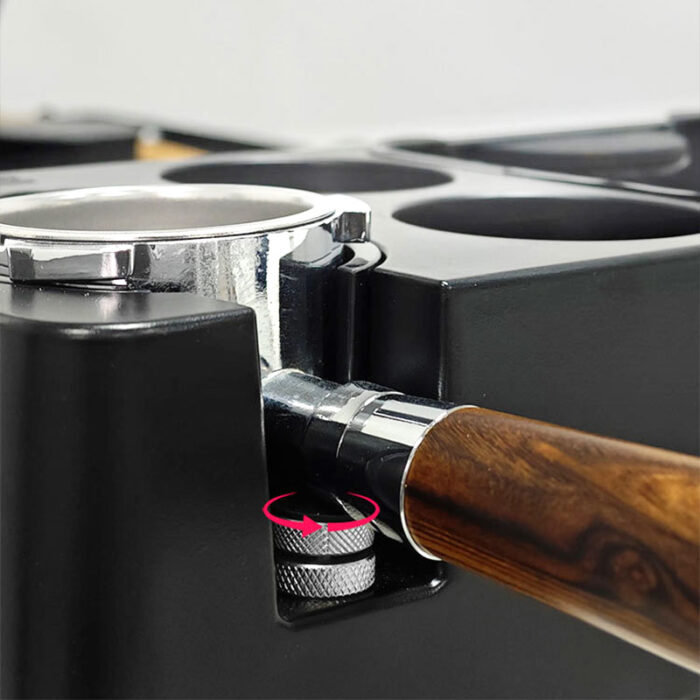 Coffee Tamper Station Base Espresso Knock Box, ABS, Black, A163 - Image 4
