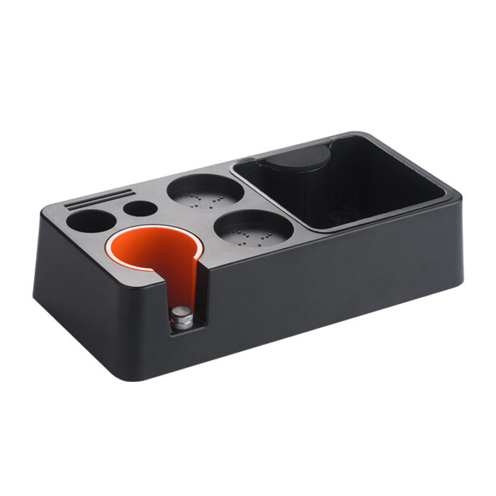Coffee Tamper Station Base Espresso Knock Box, ABS, Black, A163 - Image 2