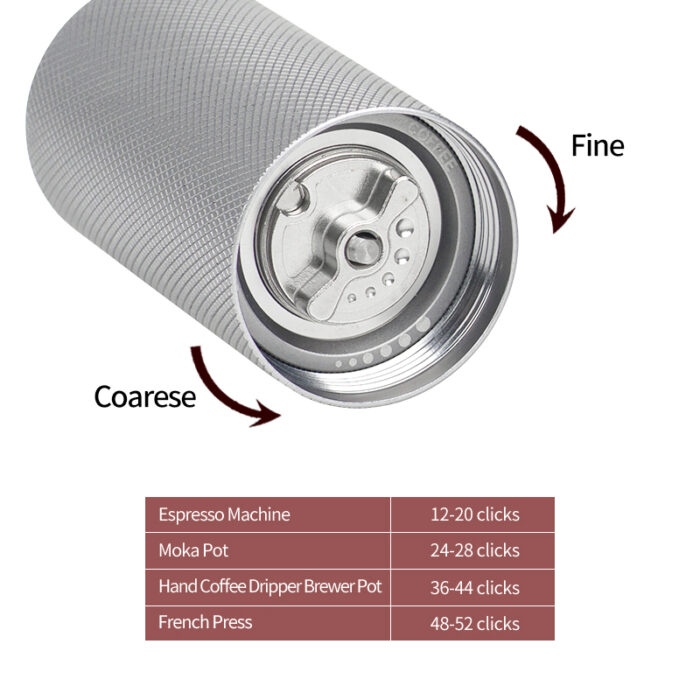 Manual Coffee Grinder with Stainless Steel Burr, Internal Adjustable Setting, MCG122 - Image 3