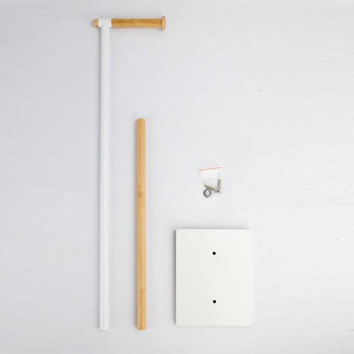 Bathroom Metal Toilet Paper Holder Stand, 4 Spare Rolls, White, PH621 - Image 3