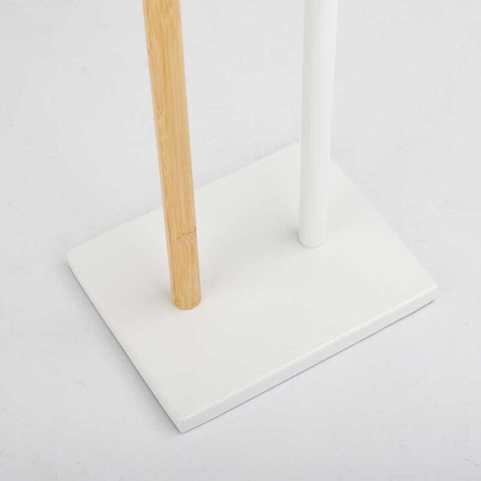 Bathroom Metal Toilet Paper Holder Stand, 4 Spare Rolls, White, PH621 - Image 4