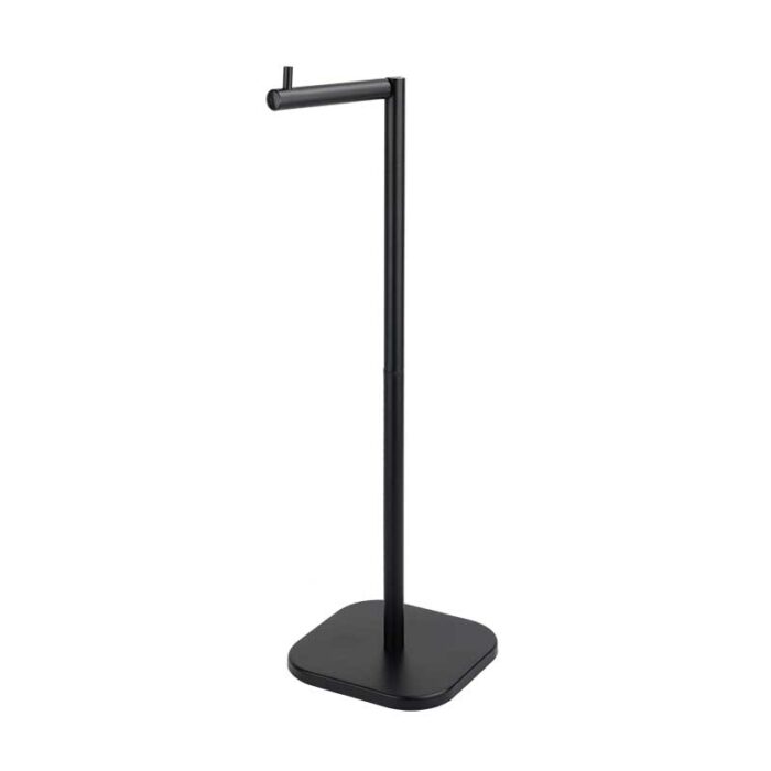 Bathroom Metal Toilet Paper Holder Stand, 4 Spare Rolls, Black, PH620 - Image 2
