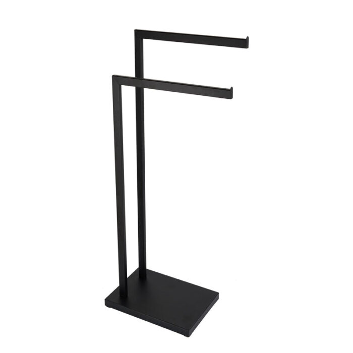 Bathroom Floor Towel Holder Standing Towel Rack, 2 Tiers, Metal, PH623 - Image 3